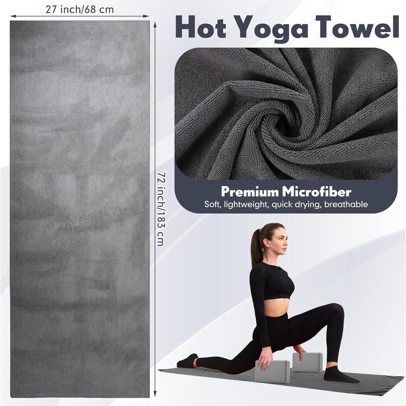 Simgoing 14 Pcs Yoga Kits for Home Workouts Pilates Equipment Set for Women Beginners Include Hot Yoga Towel Blocks Strap, Knee Pad, Resistance Loop Exercise Band, Massage Lacrosse Ball, Pilates Ball - Image 3